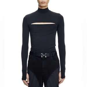 MUGLER x H&M Super-fitted Elegant Black Cut-Out Jersey Shirt Men’s Size 3XL